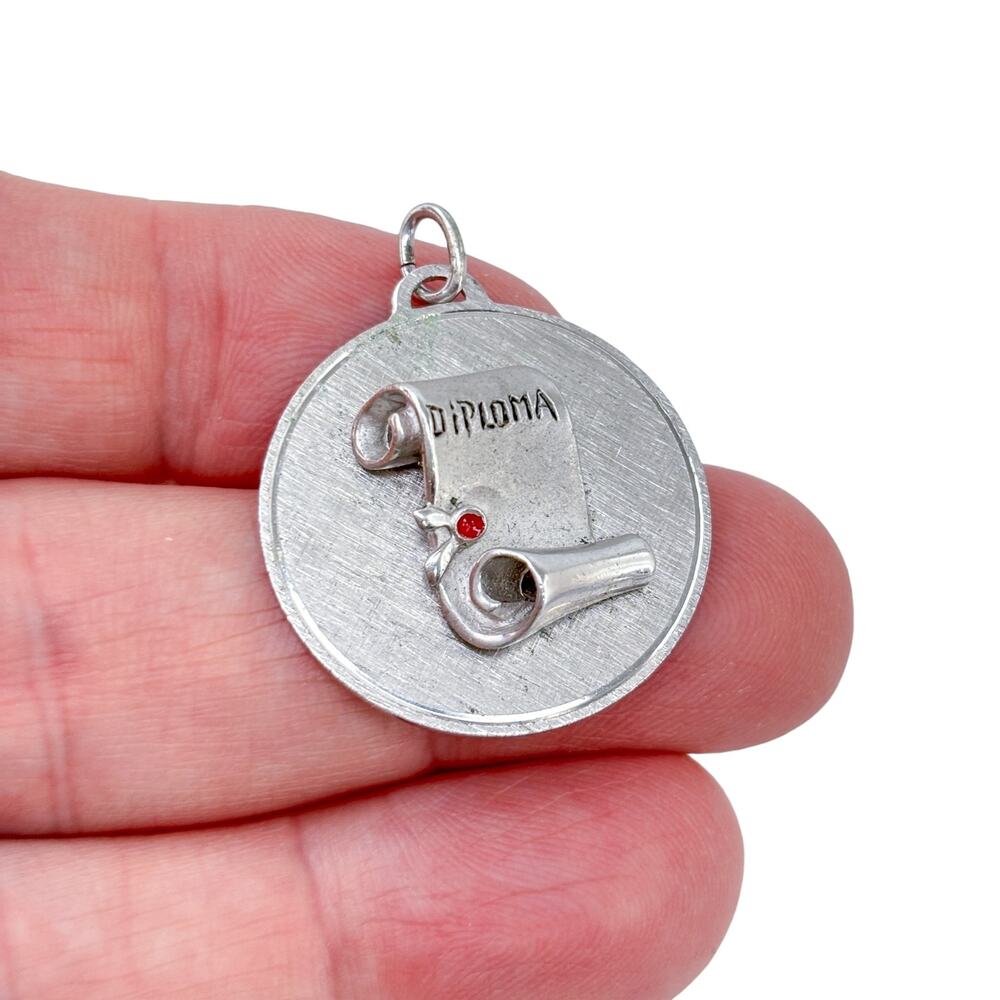 Vintage Sterling Silver 925 Graduation Diploma Charm